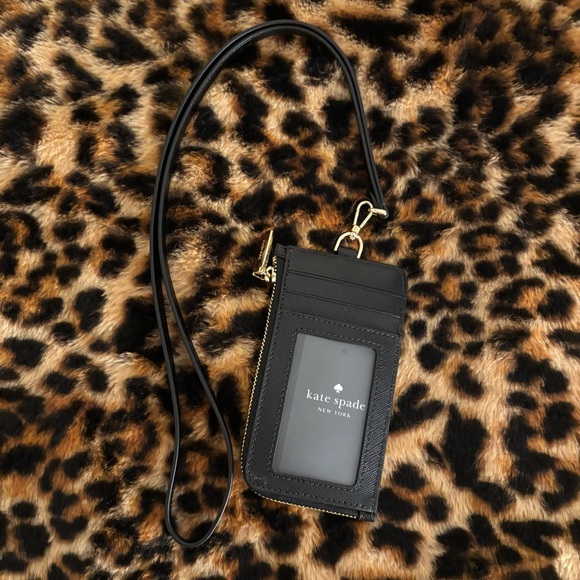 Kate Spade Black and Gold Phone Charm and Cardholder Set - Picture 3 of 4